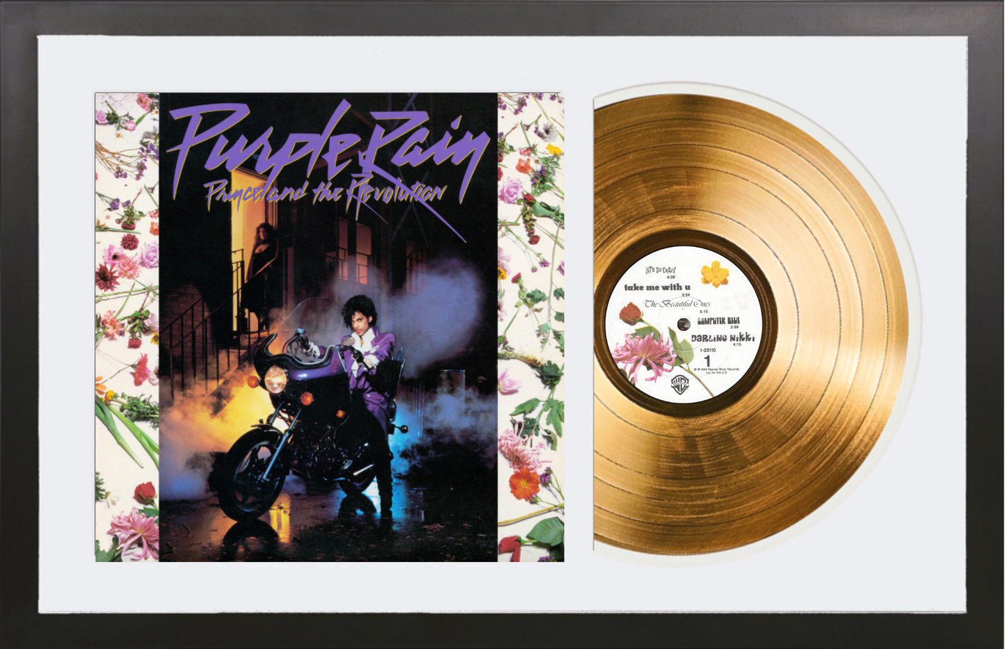 Prince and the Revolution - Purple Rain - 14K Gold Framed Album