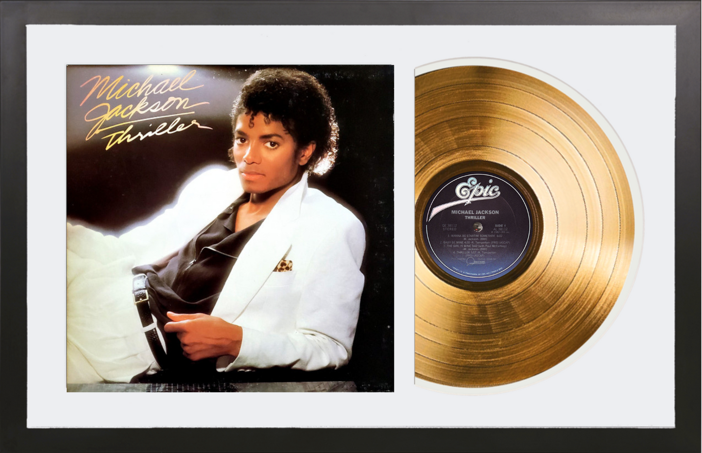 Michael Jackson - Thriller - 24K Gold Framed Album