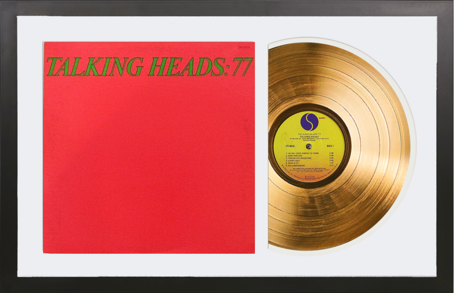 Talking Heads - Talking Heads: 77 - 24K Gold Framed Album