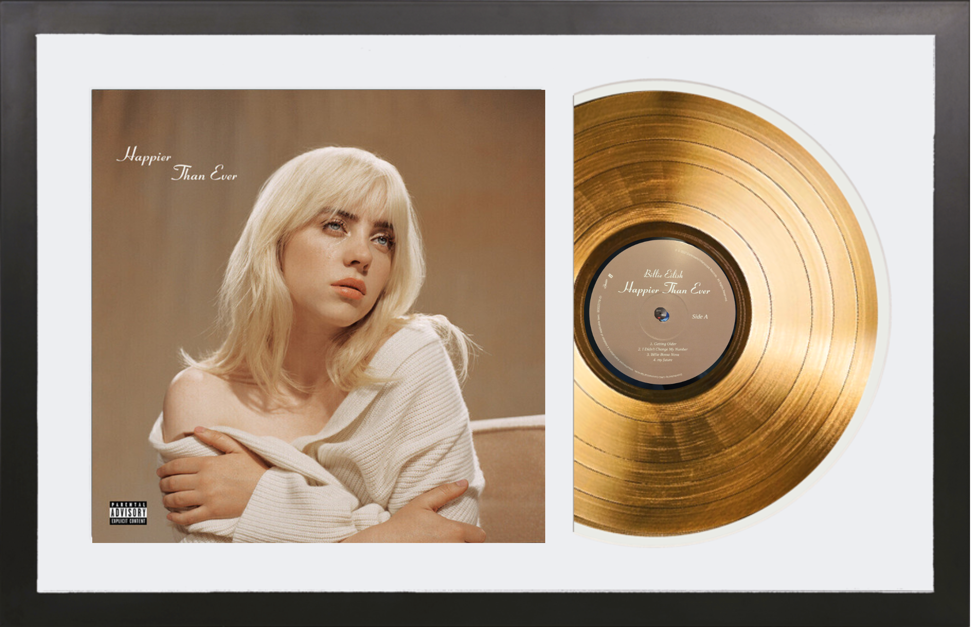 Billie Eilish - Happier Than Ever - 24K Gold Plated Vinyl Billie Eilish - Happier Than Ever - 24K Gold Plated Vinyl