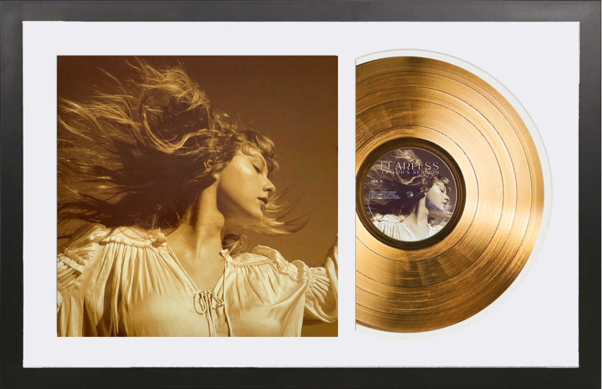 Taylor Swift - Fearless Gold LP Limited Signature Edition Custom Frame