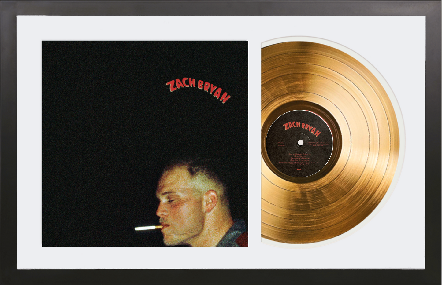 Zach Bryan - Zach Bryan - 24K Gold Framed Album