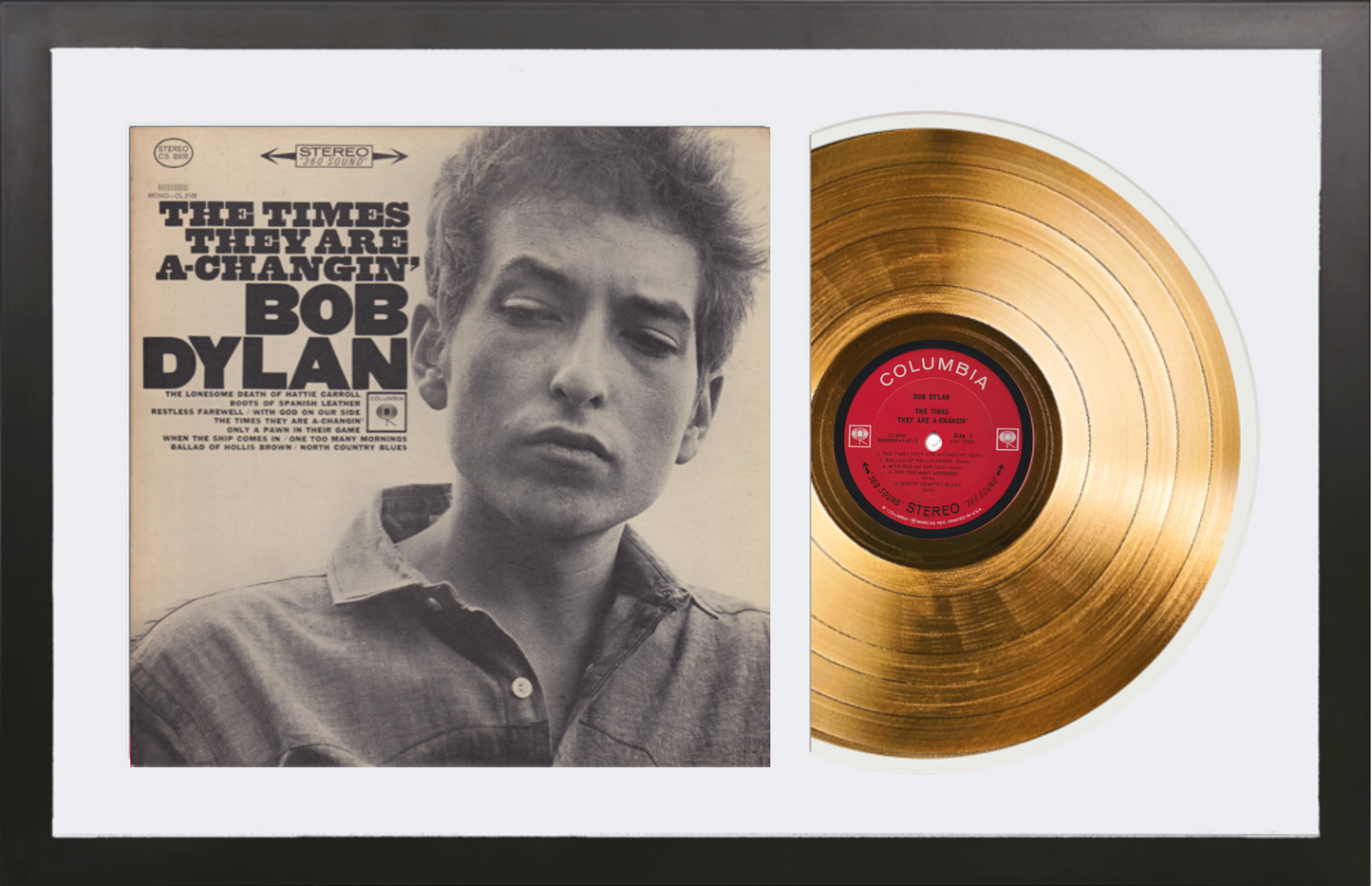 The Times They Are A-Changin' - 14K Gold Framed Album