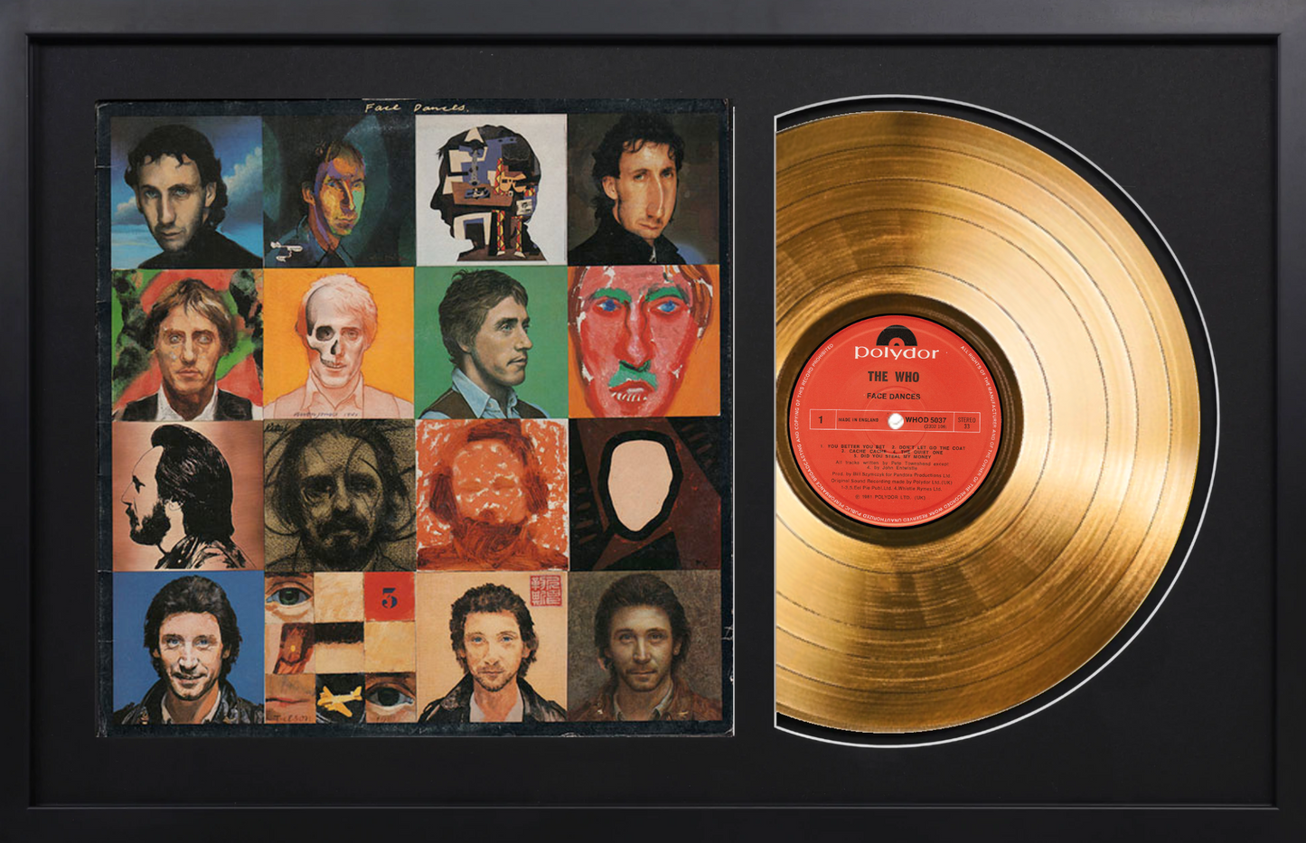 The Who - Face Dances - 14K Gold Framed Album