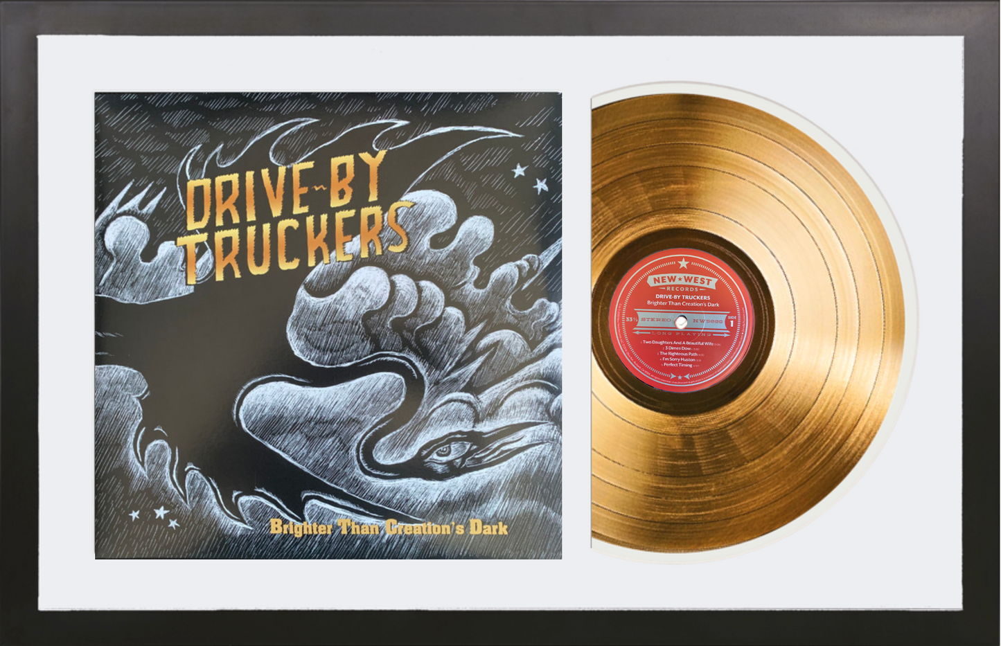 Drive-By Truckers - Brighter Than Creation's Dark - 14K Gold Framed Album