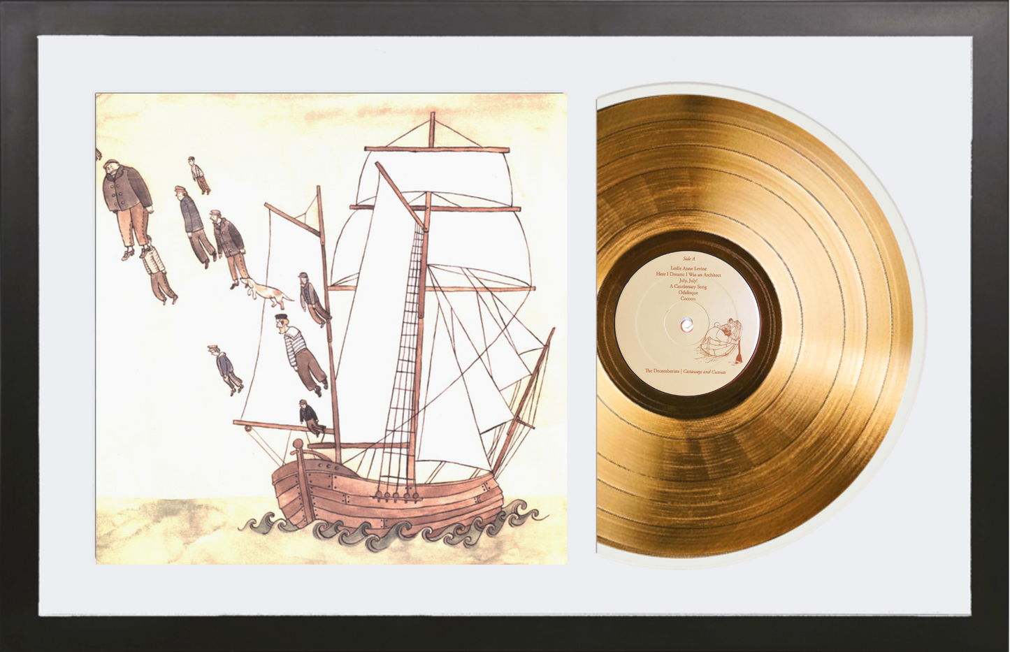 The Decemberists - Castaways and Cutouts - 14K Gold Framed Album