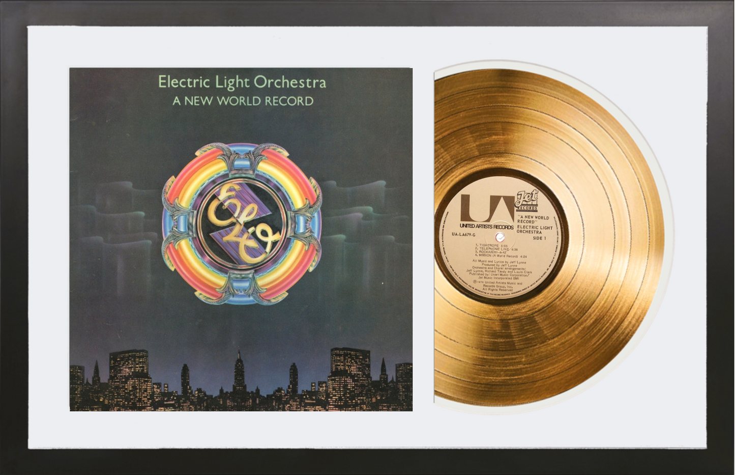 Electric Light Orchestra - A New World Record - 14K Gold Framed Album