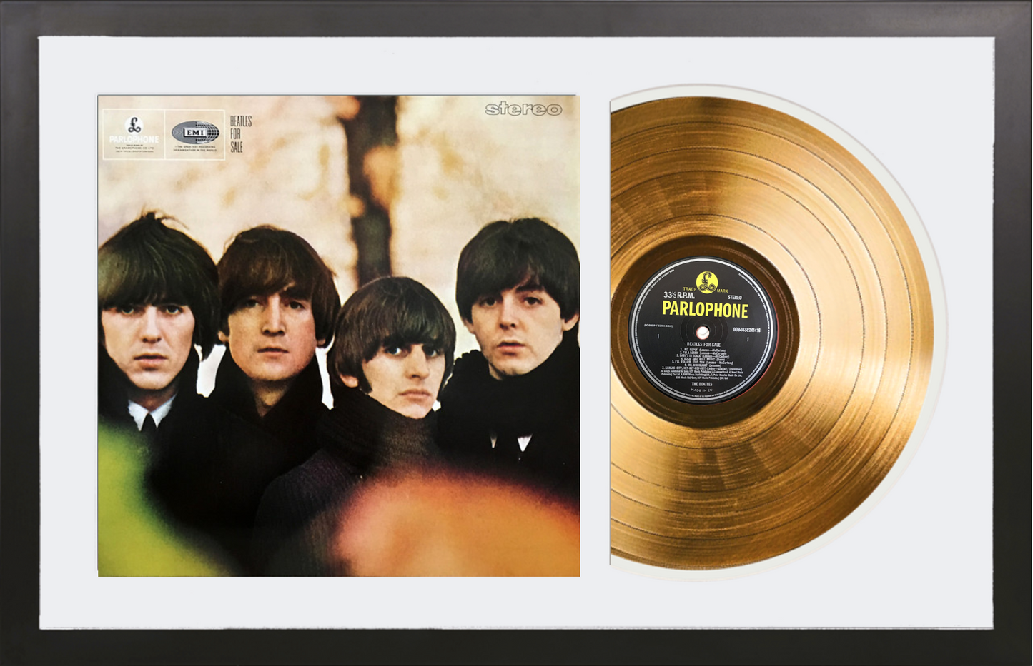 The Beatles - Beatles For Sale - 24K Gold Framed Album