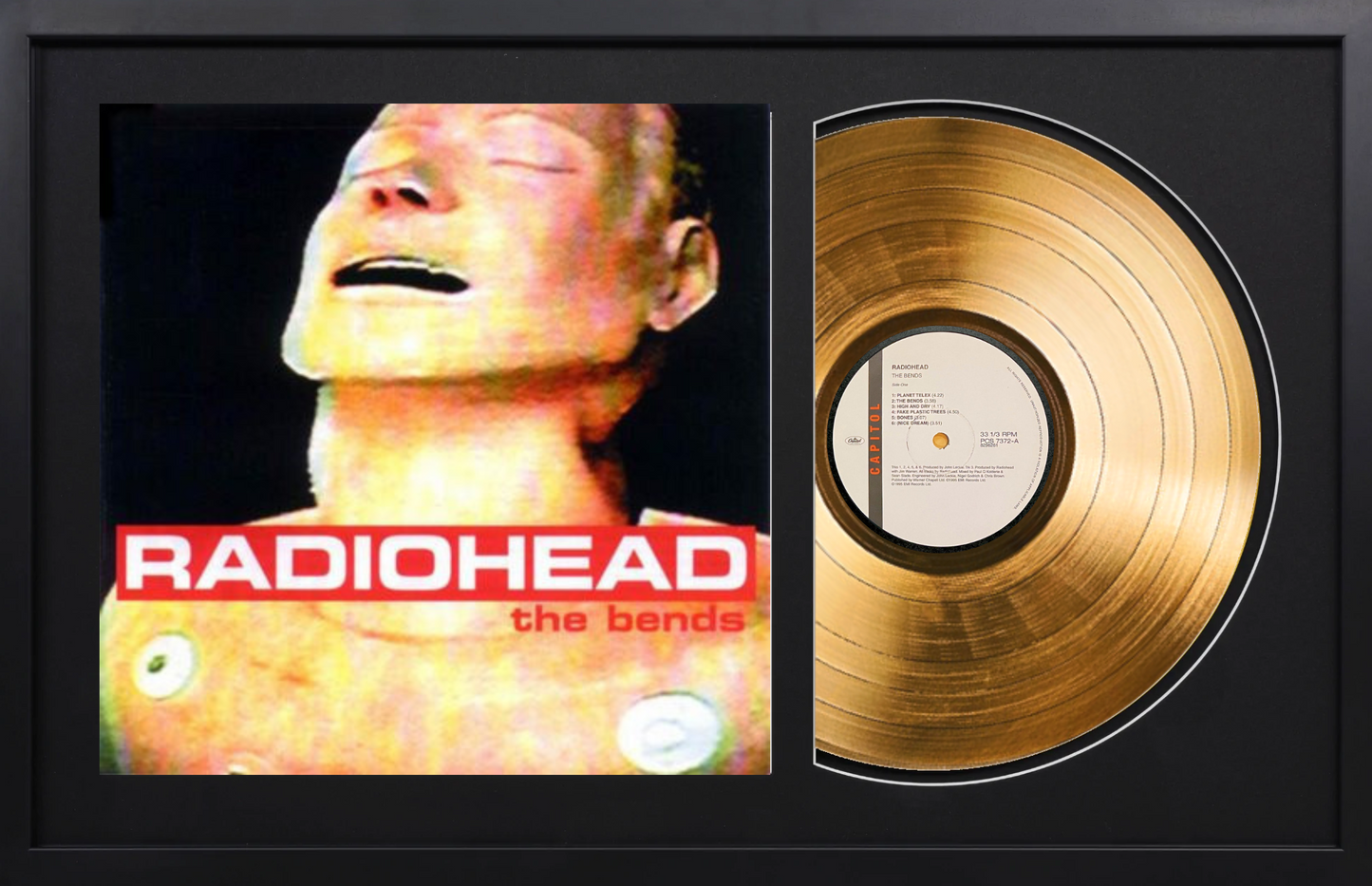 Radiohead - The Bends - 24K Gold Framed Album