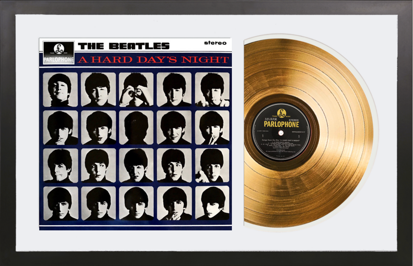 The Beatles - A Hard Day's Night - 24K Gold Framed Album