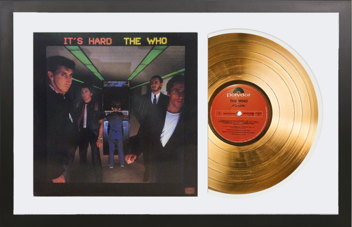 The Who - It's Hard - 14K Gold Framed Album