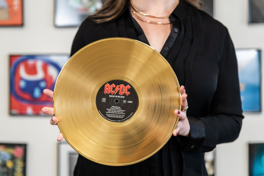 Authentic gold record by AC/DC