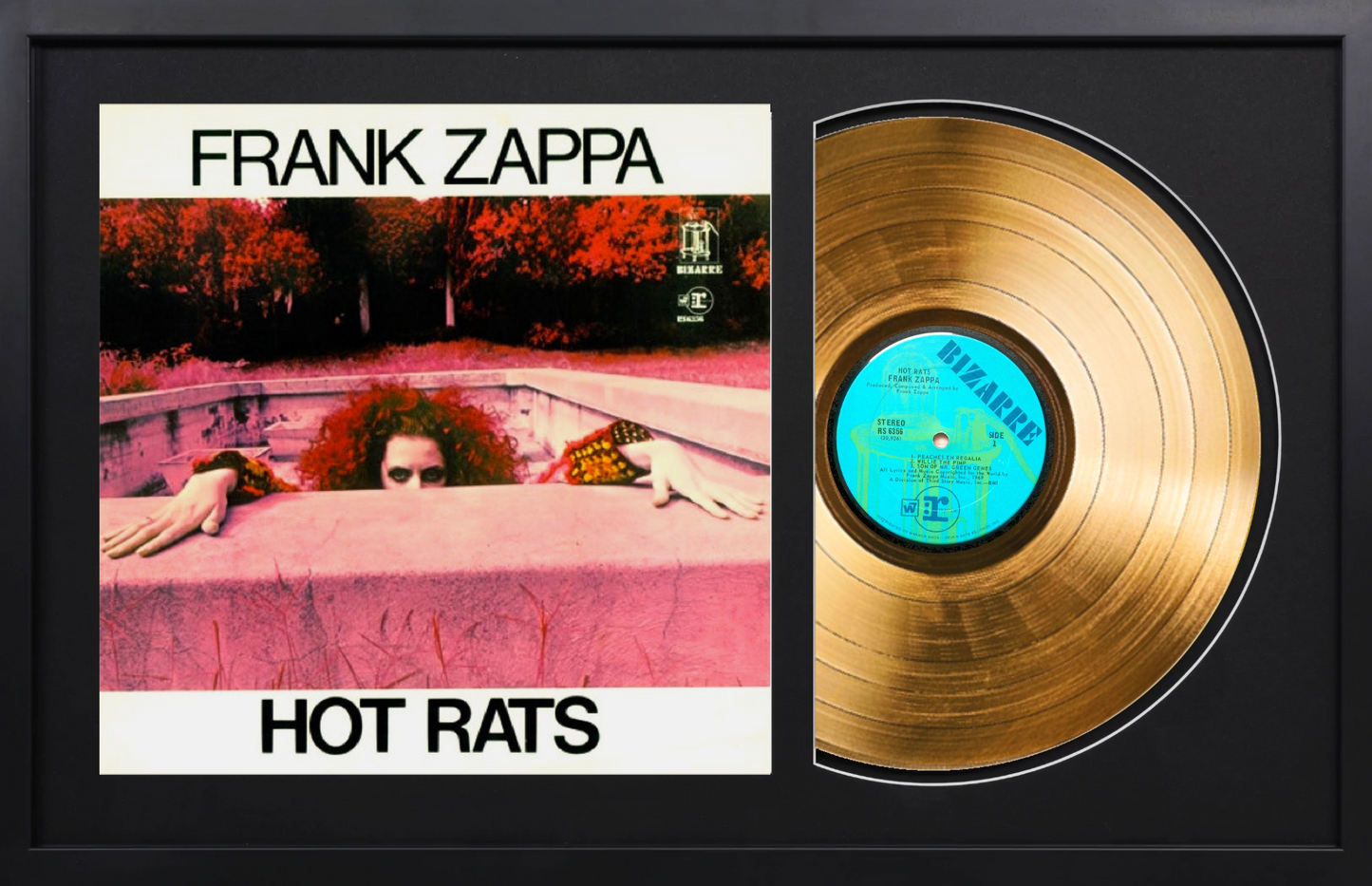Frank Zappa - Hot Rats - 14K Gold Framed Album