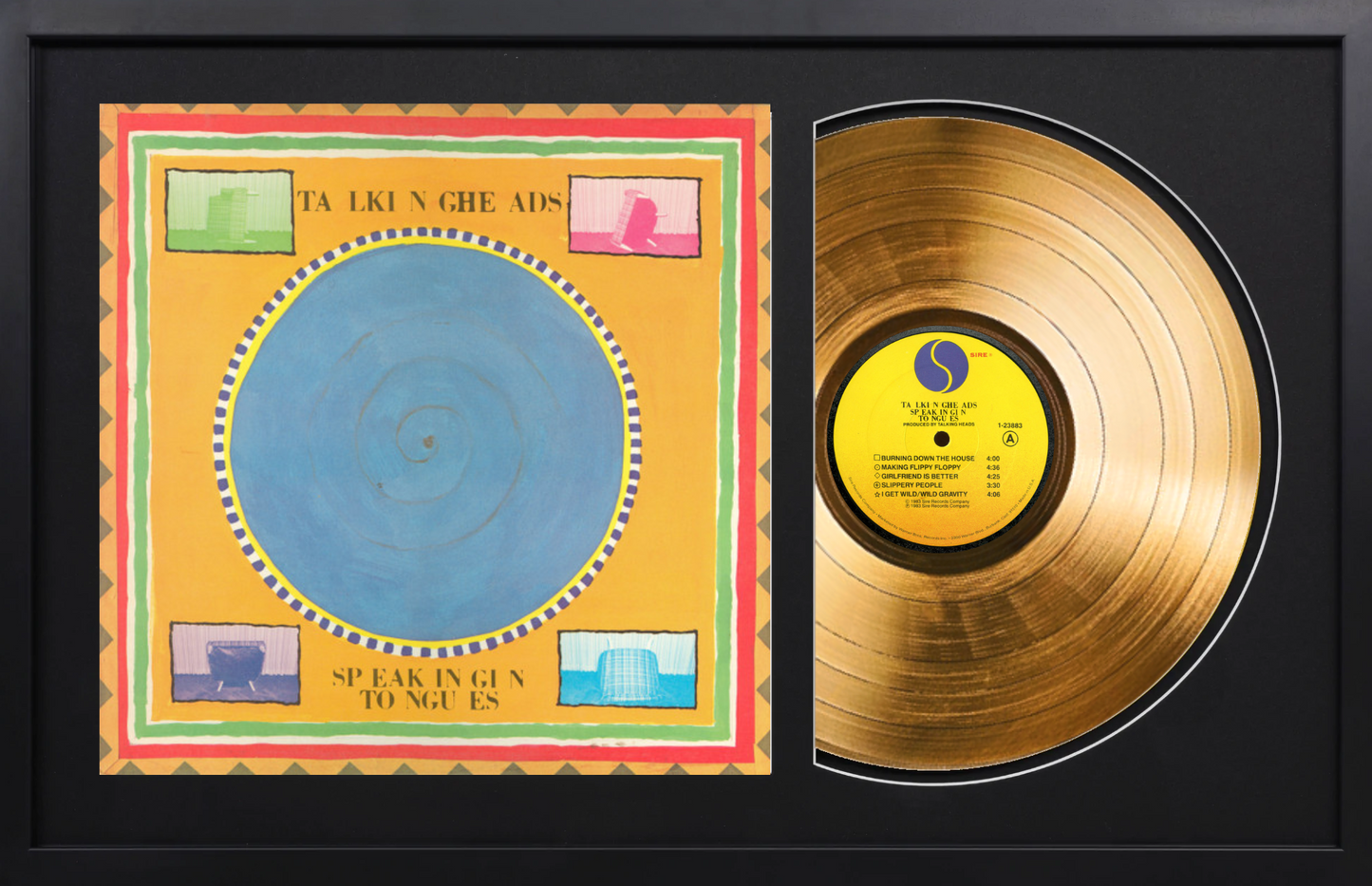 Talking Heads - Speaking in Tongues - 14K Gold Framed Album