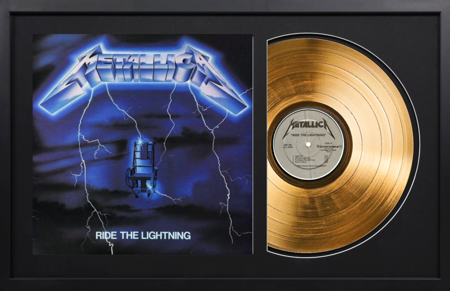 Metallica - Ride The Lightning - 14K Gold Plated, Limited Edition Album