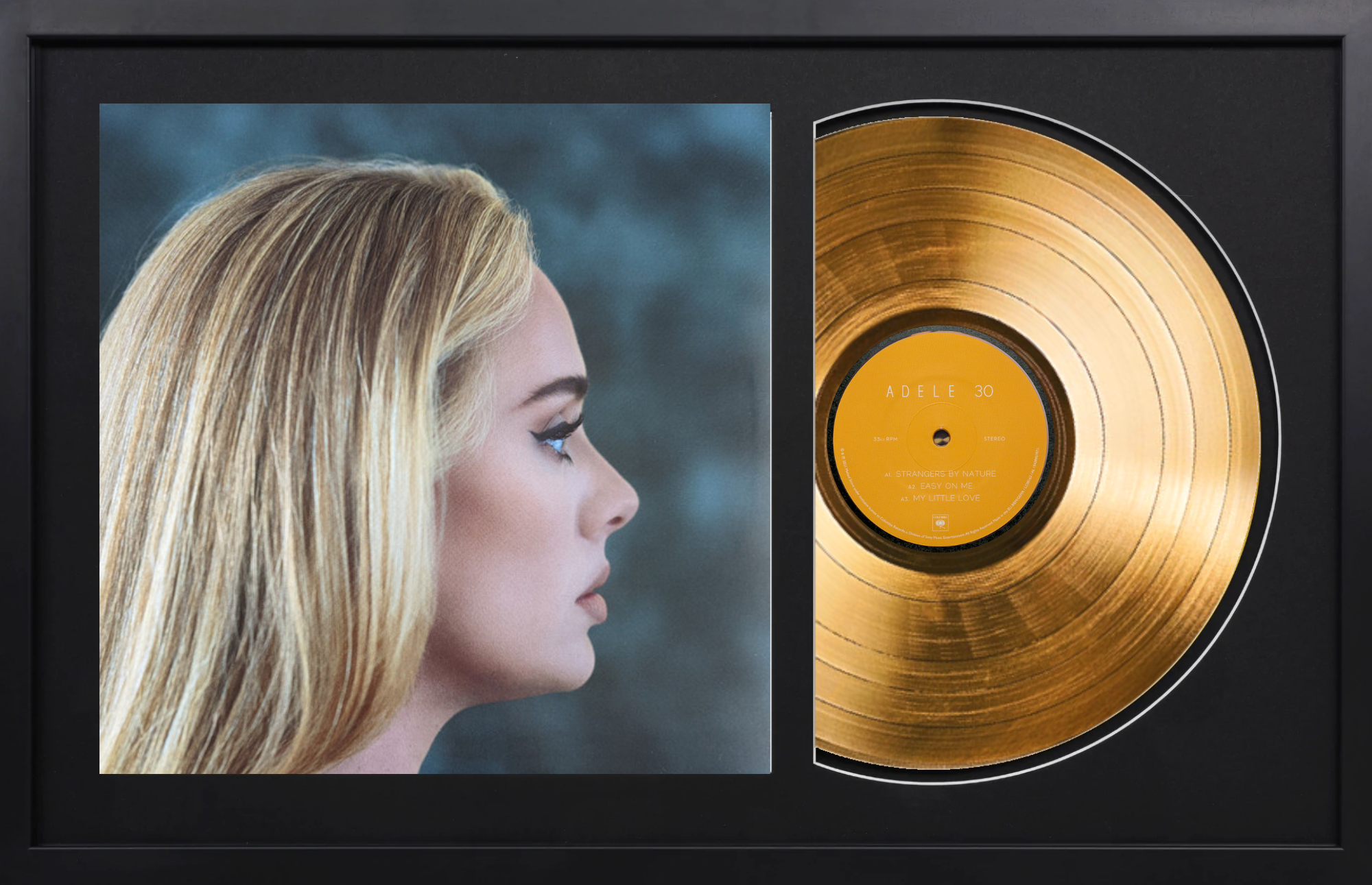 ADELE /LTD. EDITION CD GOLD DISC/RECORD/ 30