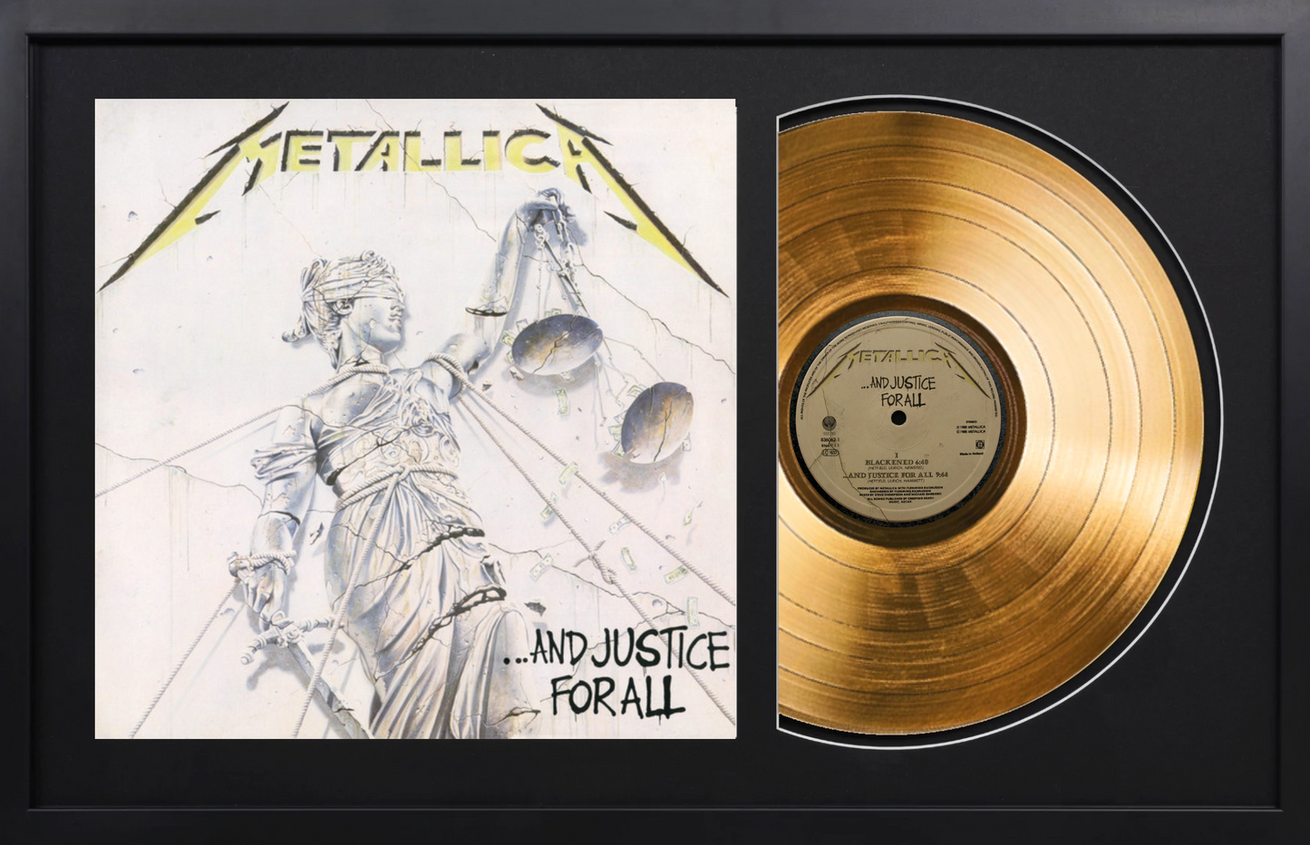 Metallica - ...And Justice for All - 14K Gold Framed Album