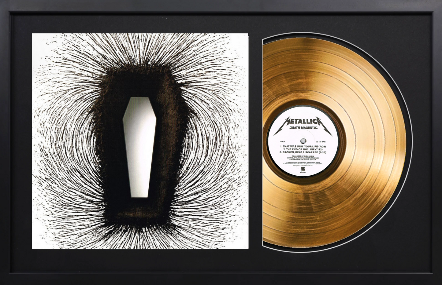 Metallica - Death Magnetic - 14K Gold Framed Album