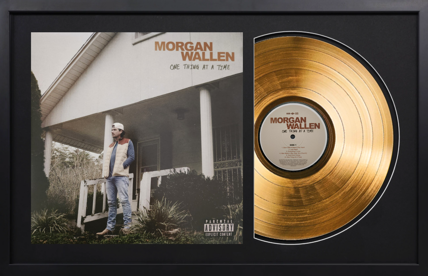 Morgan Wallen - One Thing At A Time - 14K Gold Framed Album