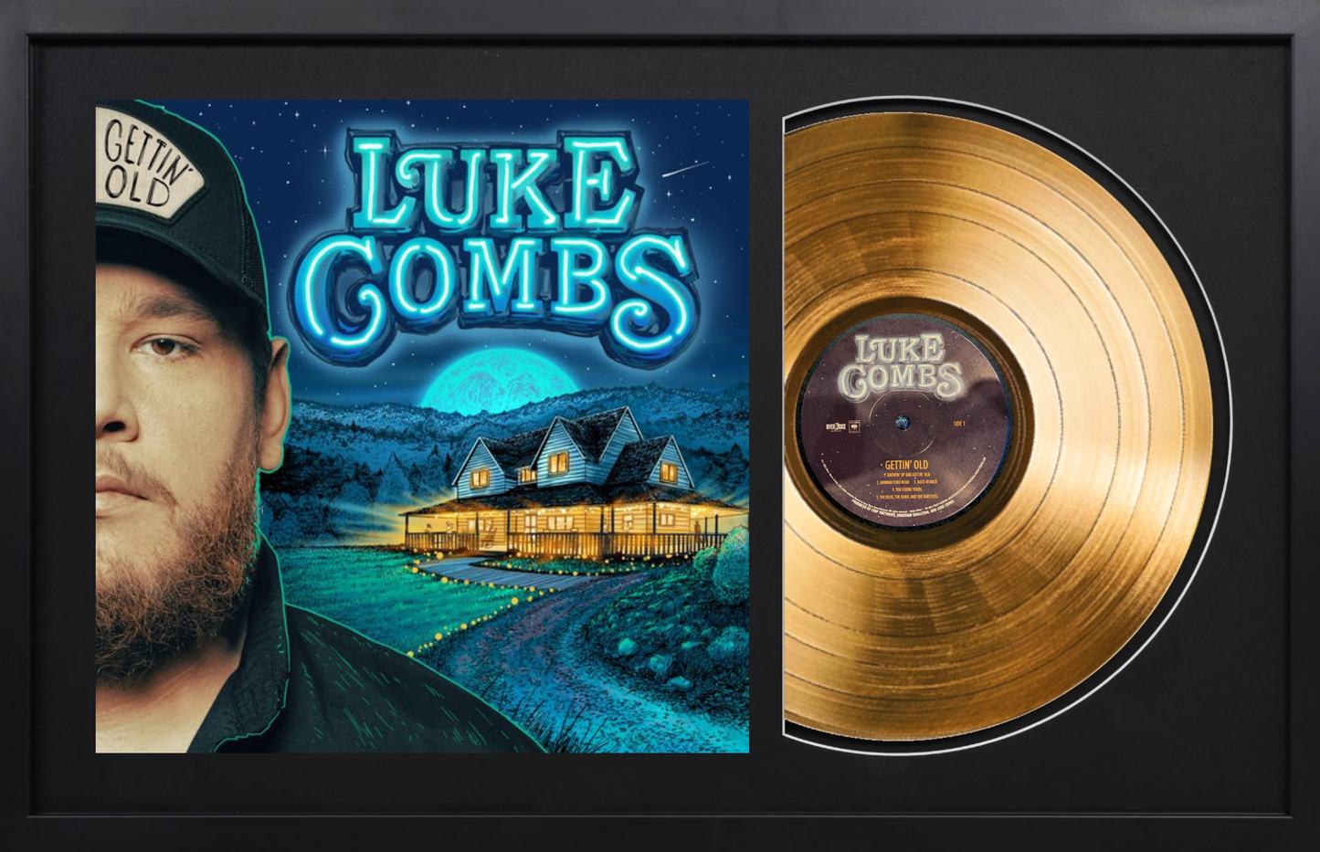 Luke Combs - Gettin' Old - 14K Gold Framed Album