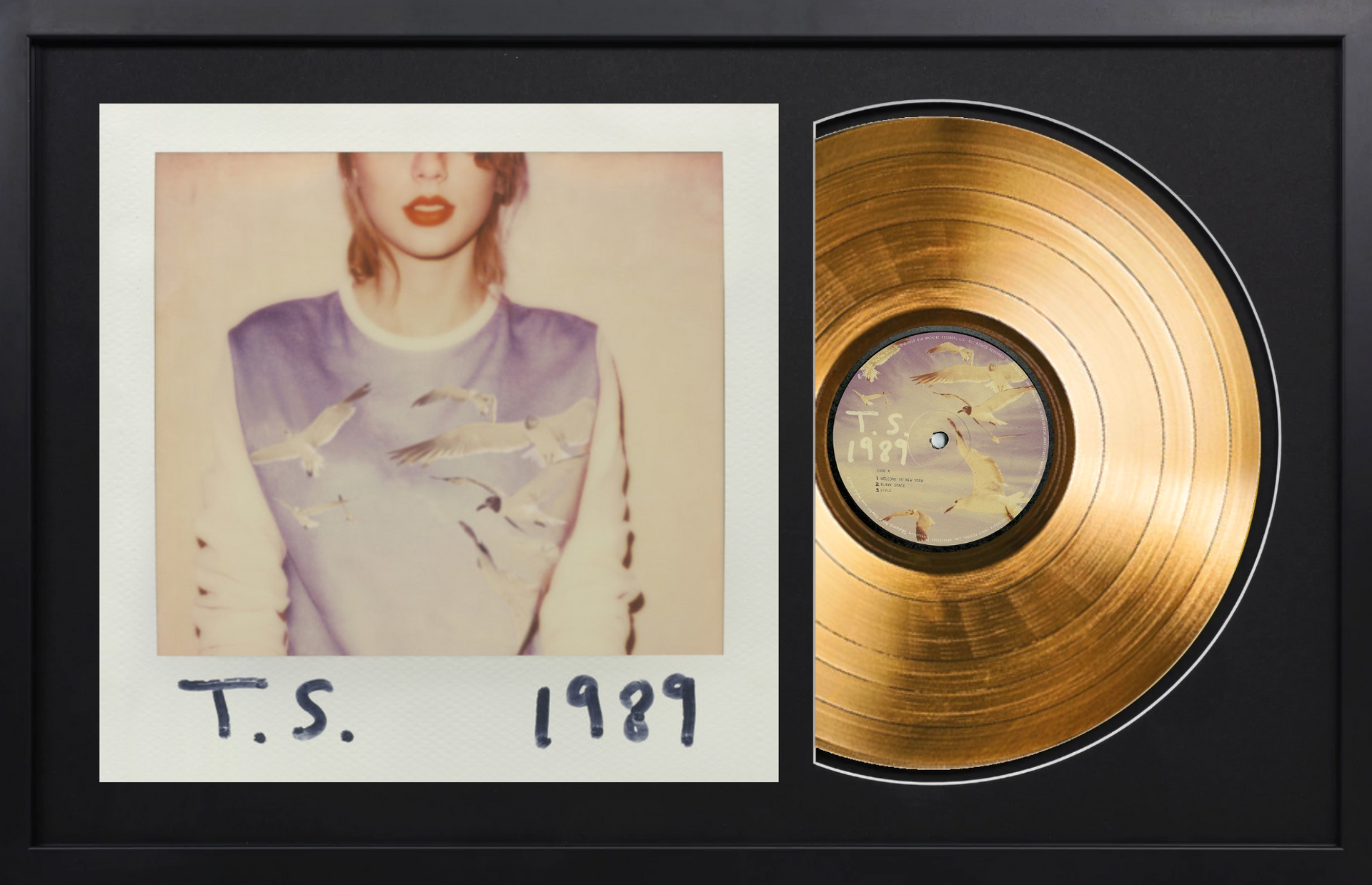 テイラースウィフト のゴールドディスク Taylor Swift - 1989 - 24K Gold Framed Album – Gold Records USA