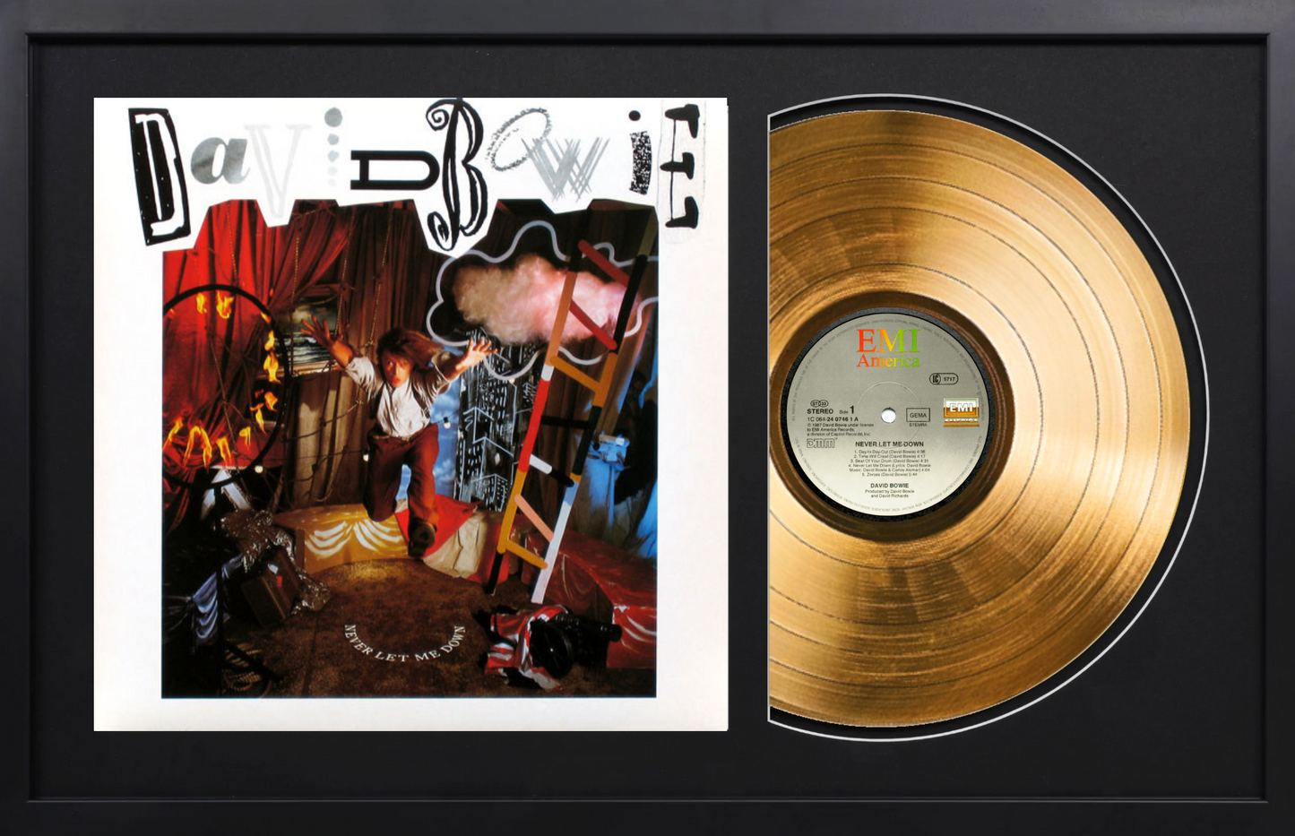 David Bowie - Never Let Me Down - 14K Gold Plated Vinyl