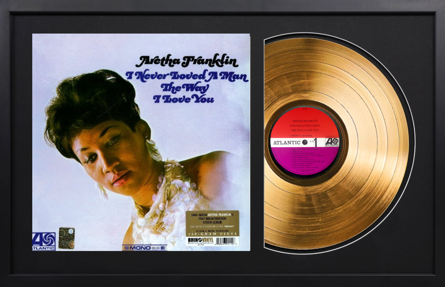 Aretha Franklin - I Never Loved A Man The Way I Love You - 14K Gold Plated Vinyl