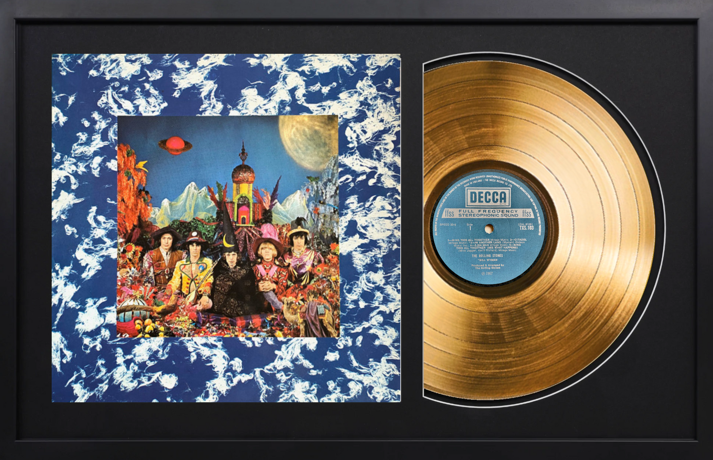 The Rolling Stones - Their Satanic Majesties Request - 14K Gold Framed Album