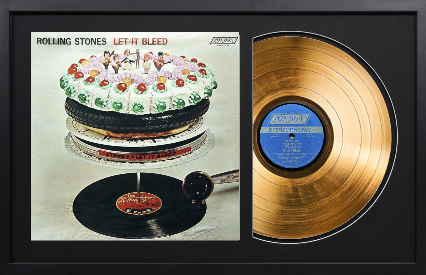 The Rolling Stones - Let It Bleed - 14K Gold Framed Album