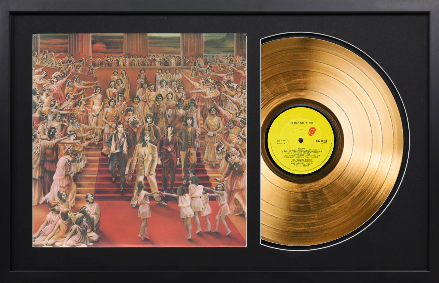 The Rolling Stones - It's Only Rock 'n Roll - 14K Gold Framed Album