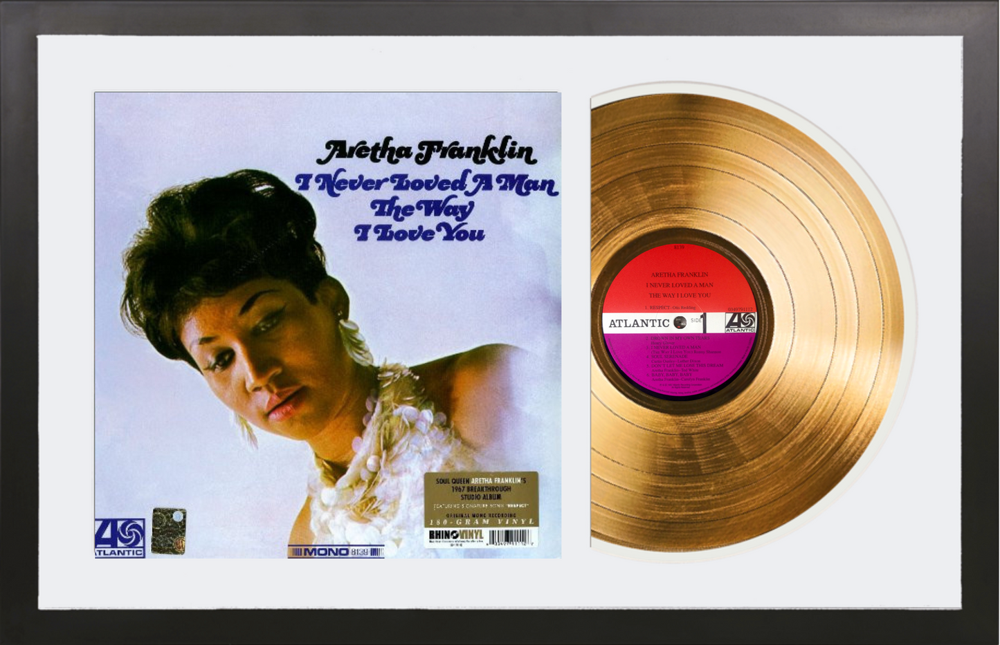 Aretha Franklin - I Never Loved A Man The Way I Love You - 14K Gold Plated Vinyl