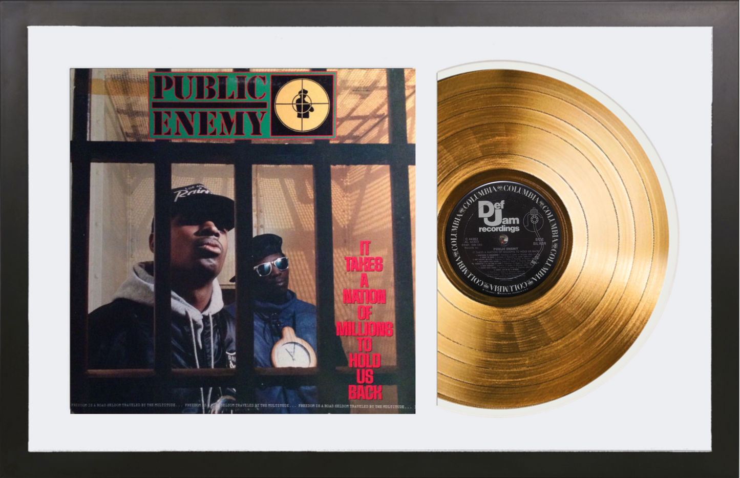 Public Enemy - It Takes a Nation of Millions To Hold Us Back - 14K Gold Framed Album
