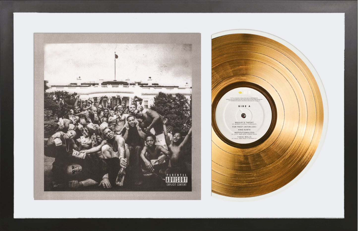 Kendrick Lamar - To Pimp a Butterfly - 14K Gold Framed Album