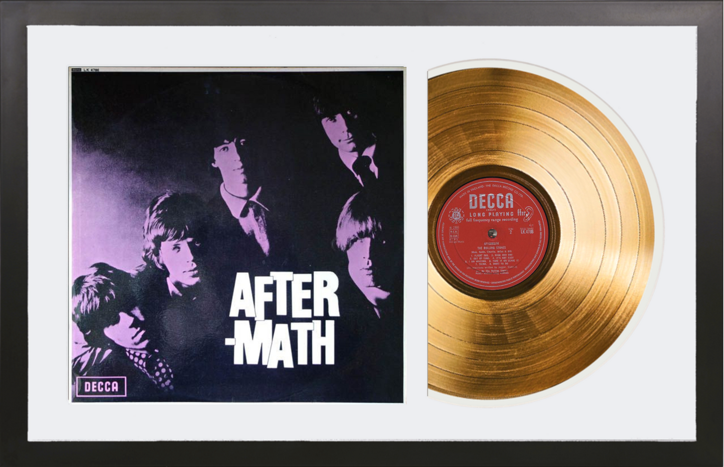 The Rolling Stones - Aftermath - 14K Gold Framed Album