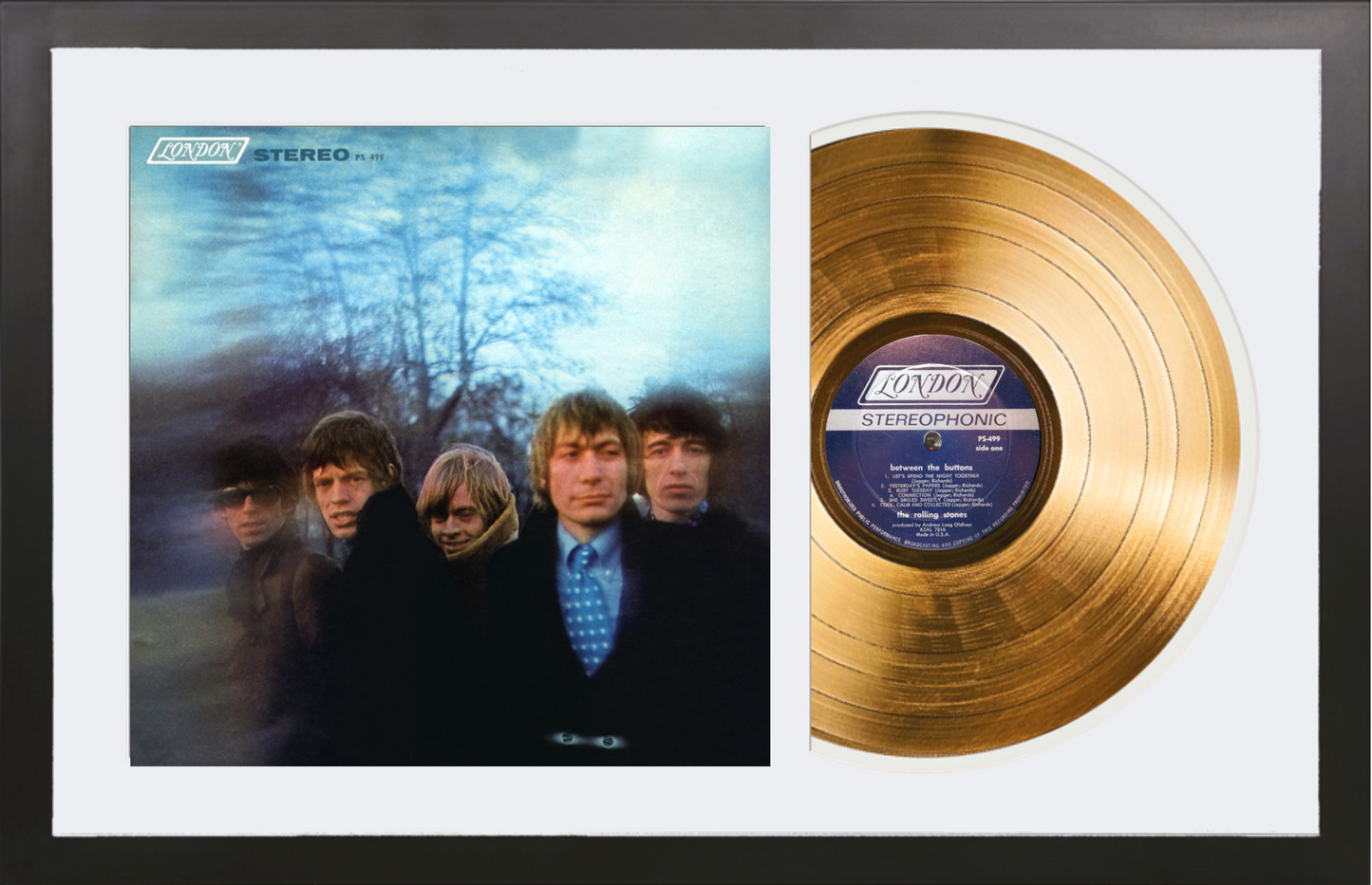 The Rolling Stones - Between the Buttons - 14K Gold Framed Album