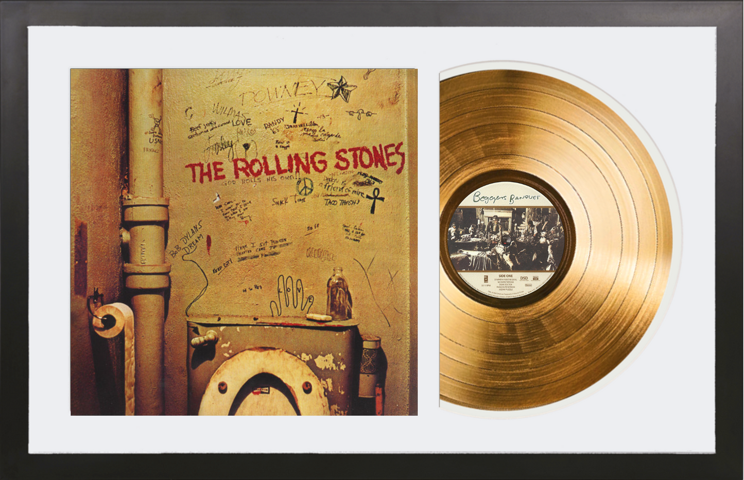 The Rolling Stones - Beggars Banquet - 24K Gold Framed Album