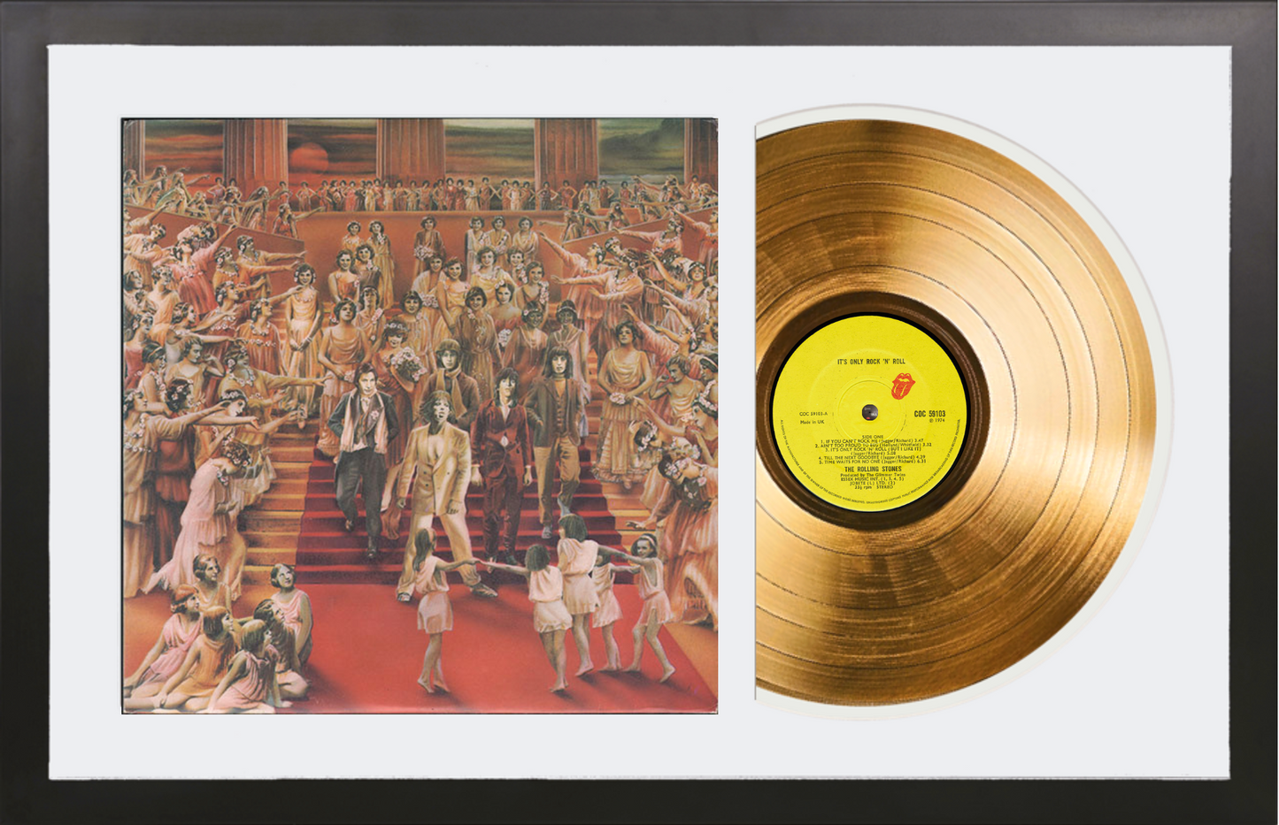The Rolling Stones - It's Only Rock 'n Roll - 14K Gold Framed Album