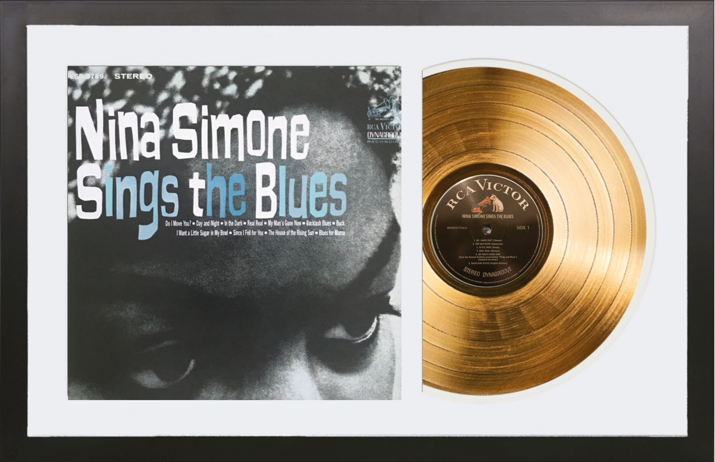 Nina Simone - Nina Simone Sings The Blues - 14K Gold Framed Album