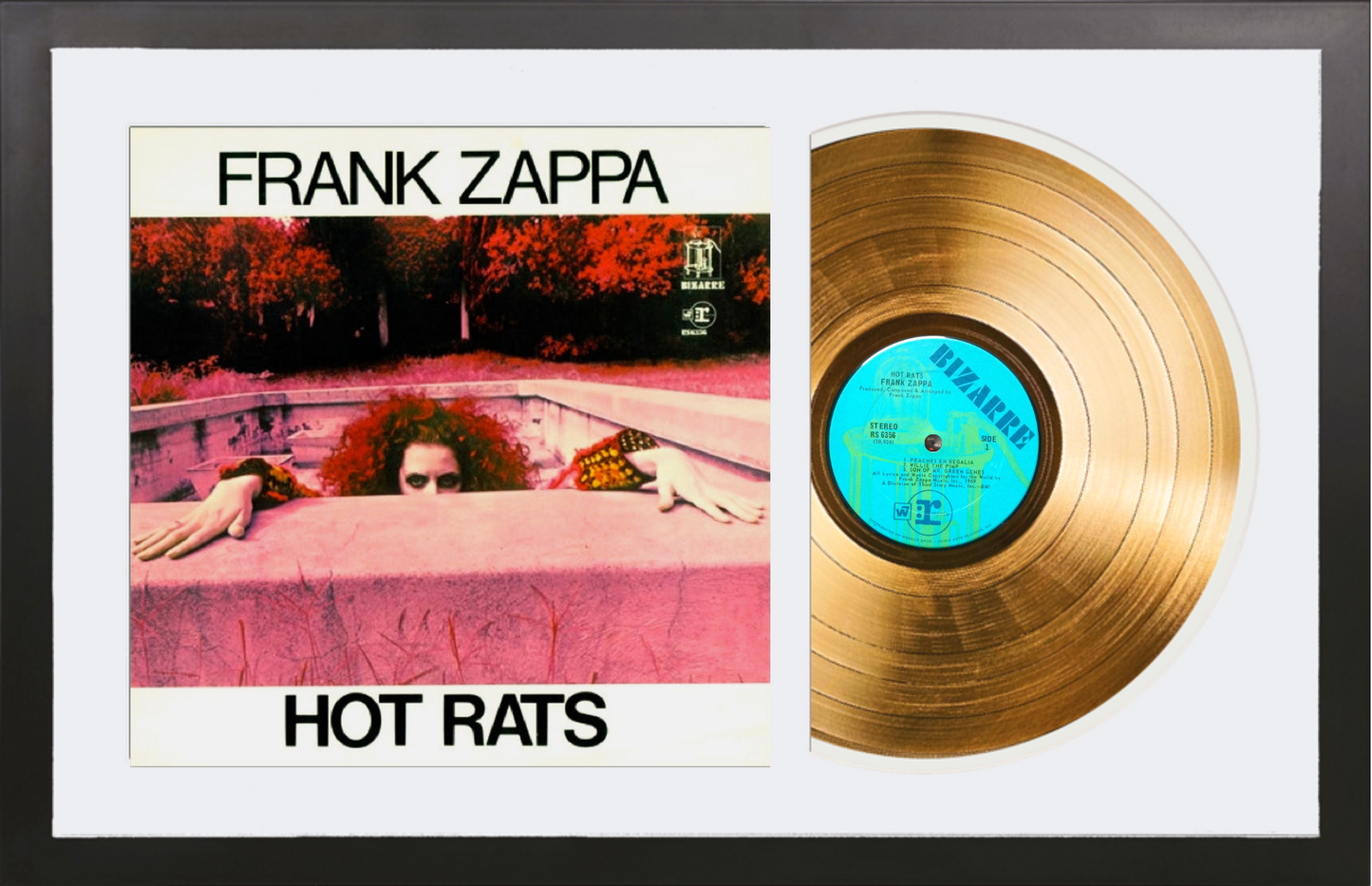Frank Zappa - Hot Rats - 14K Gold Framed Album