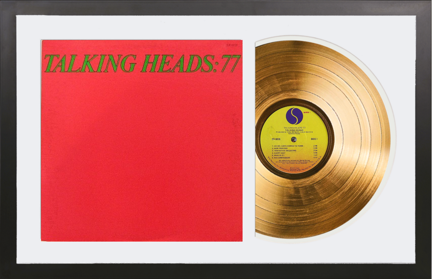 Talking Heads - Talking Heads: 77 - 14K Gold Framed Album