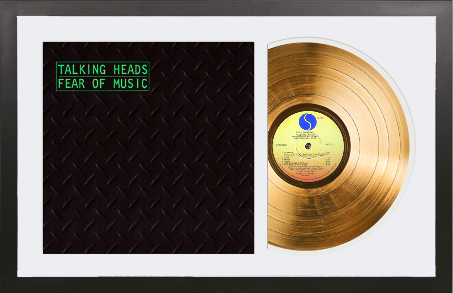 Talking Heads - Fear of Music - 14K Gold Framed Album