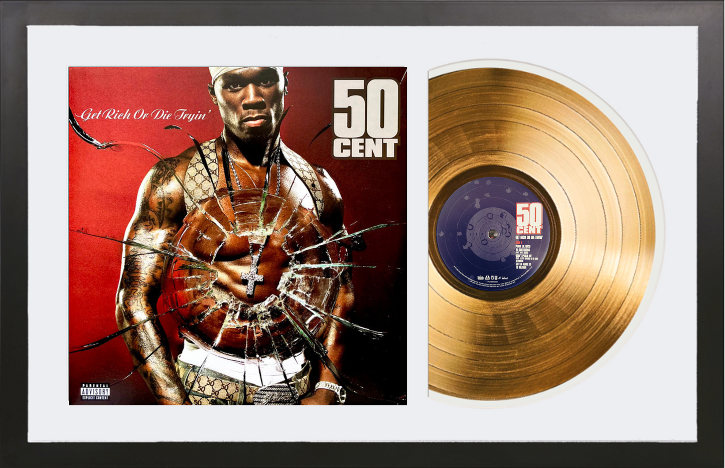 50 Cent - Get Rich Or Die Tryin' - 14K Gold-Plated Vinyl