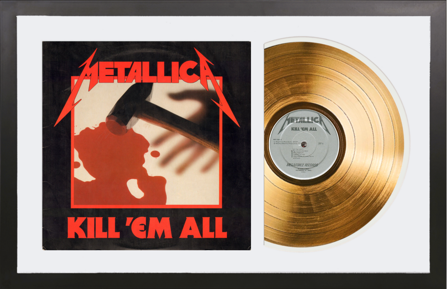 Metallica - Kill 'Em All - 14K Gold Framed Album