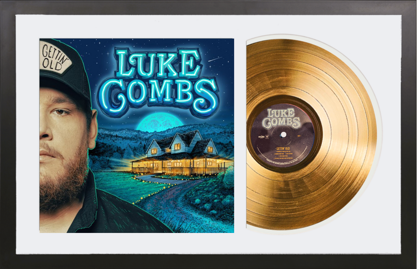 Luke Combs - Gettin' Old - 14K Gold Framed Album