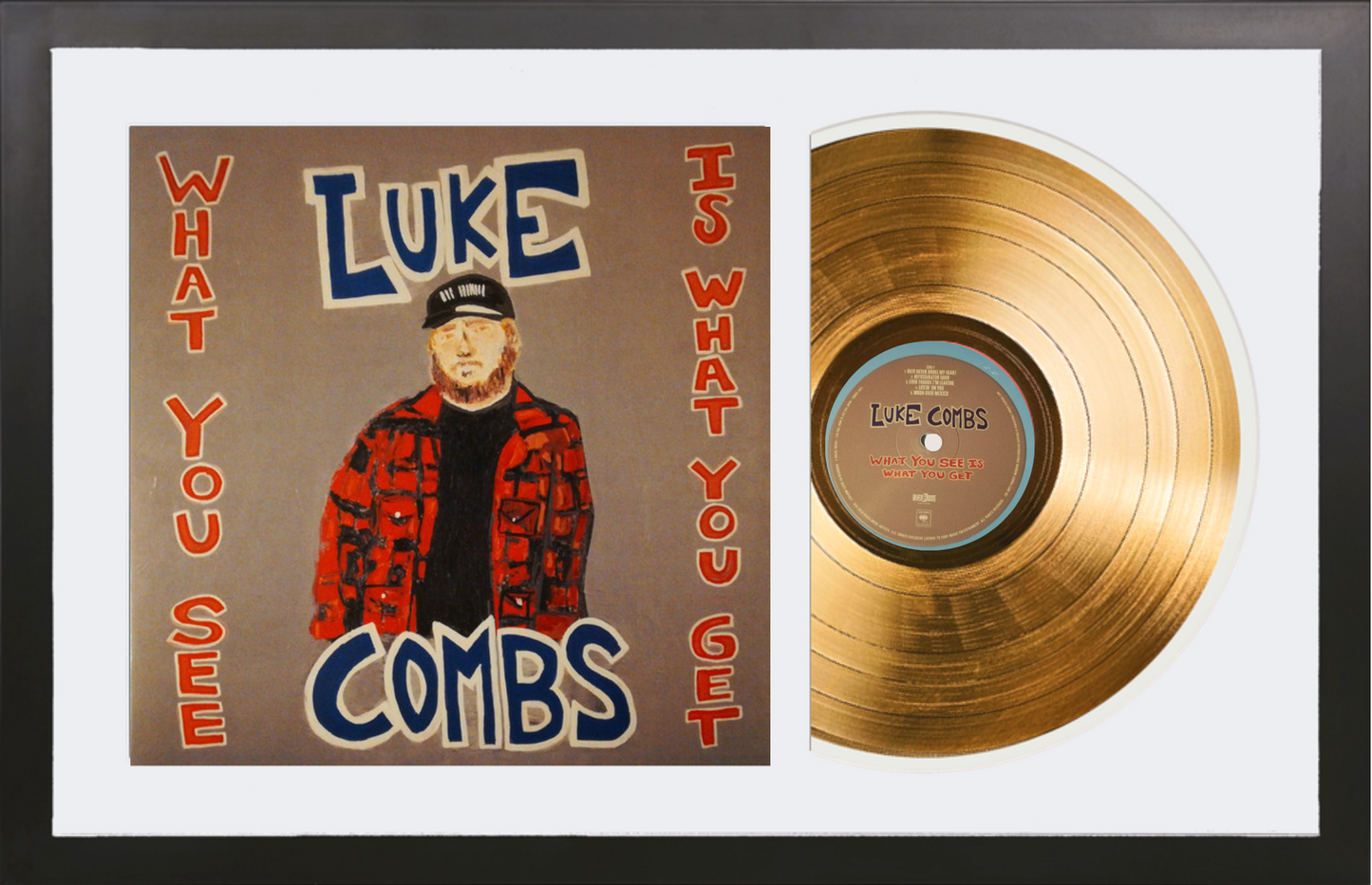 Luke Combs - What You See is What You Get - 14K Gold Framed Album