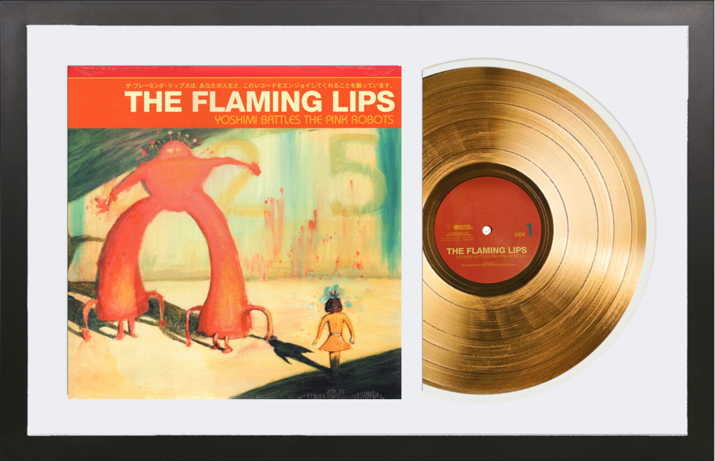 The Flaming Lips - Yoshimi Battles the Pink Robots - 14K Gold Framed Album - Limited Edition Vinyl