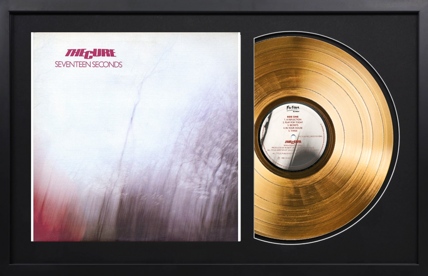 The Cure - Seventeen Seconds - 14K Gold Framed Album