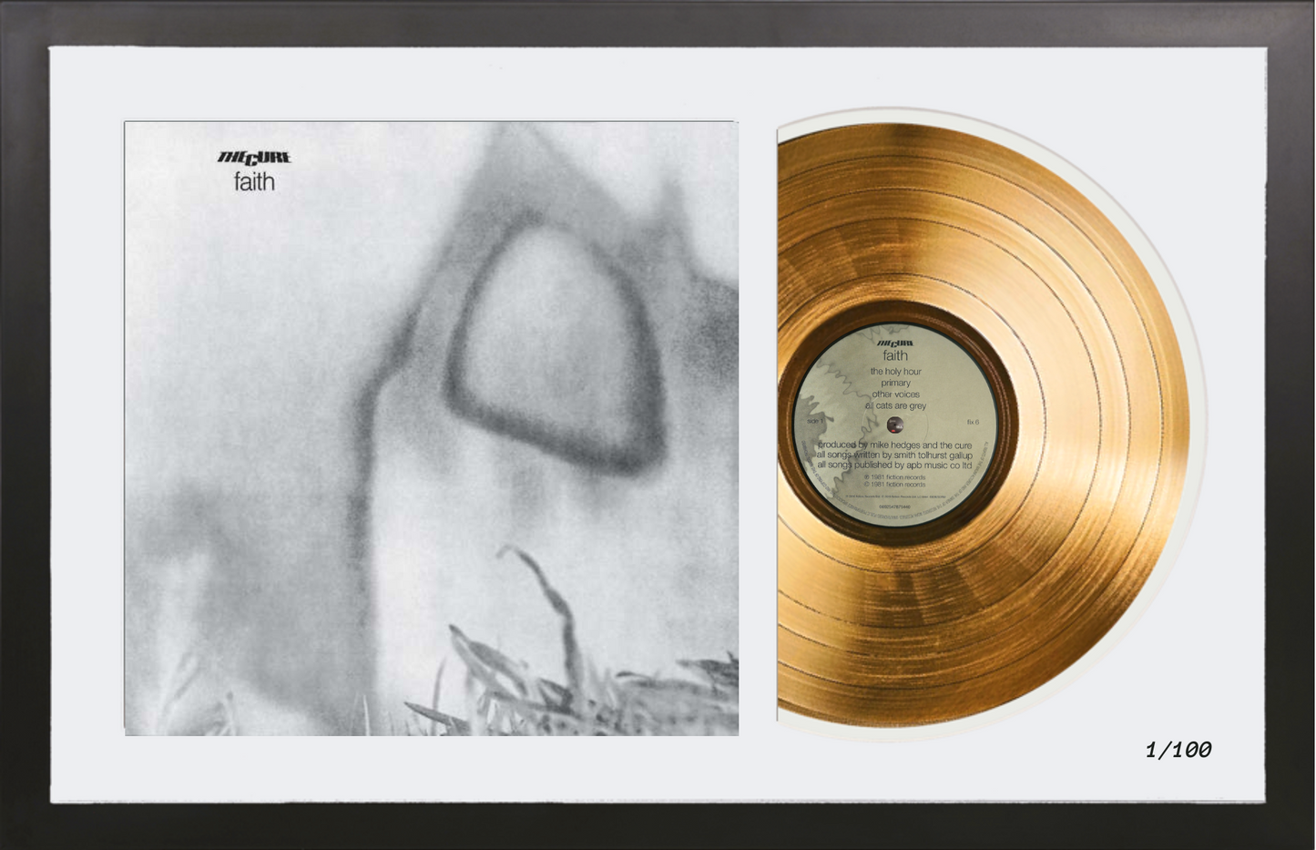 The Cure - Faith - 14K Gold Framed Album