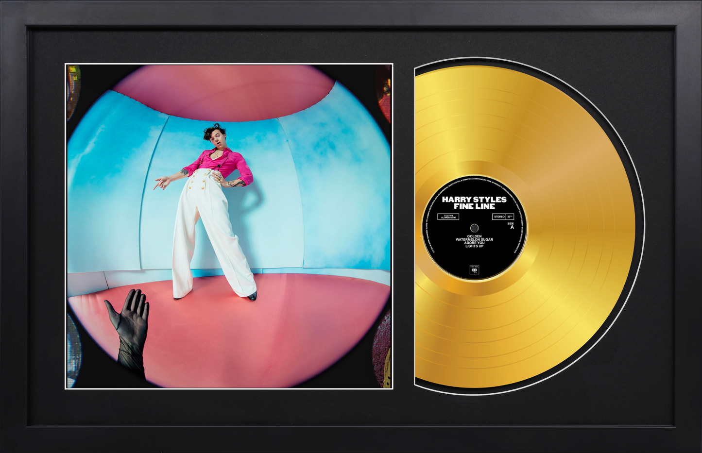 Harry Styles - Fine Line - 18k Gold Plated Vinyl - 14K Gold Framed Album